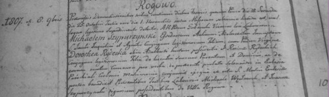 Plik:Akt ślubu Rogowo 1807r.JPG