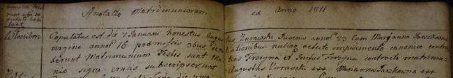 Plik:Akt ślubu Włosciborz 1811r.JPG