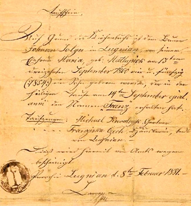 Plik:Akt chrztu Łubniany 1881 r.JPG