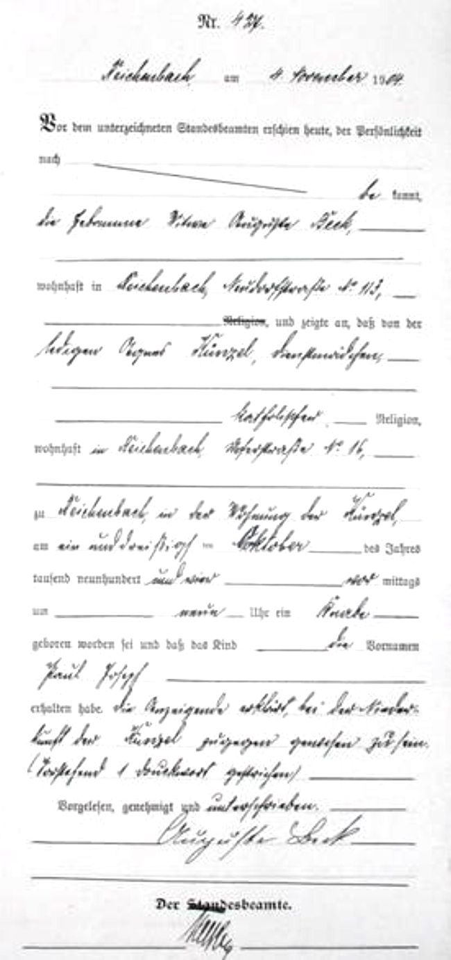 Plik:Metryka urodzenia Dzierżoniów 1904 r.JPG