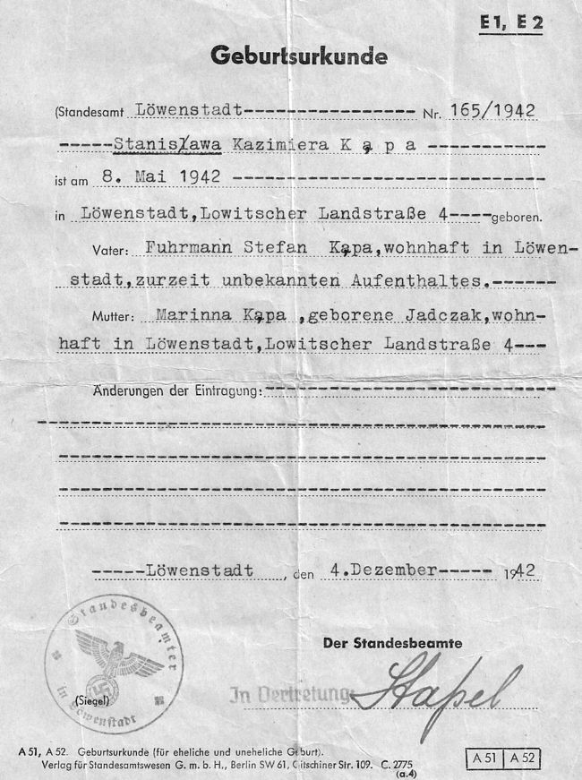 Plik:Metryka urodzenia Löwenstadt 1942 r.JPG