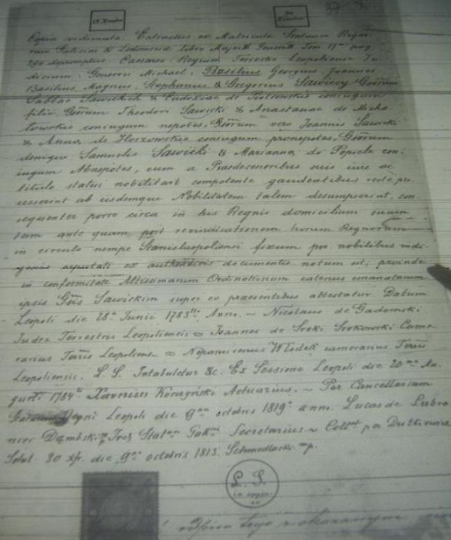 Plik:Potwierdzenie szlachectwa Lwów 1920r.JPG